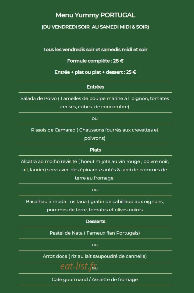 yummy Place — carte page 6