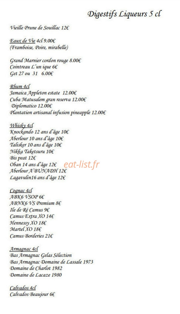 Bistro Ma Bourgogne — carte page 3