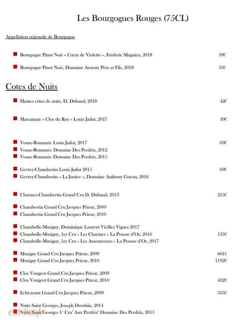 Bistro Ma Bourgogne — carte page 4
