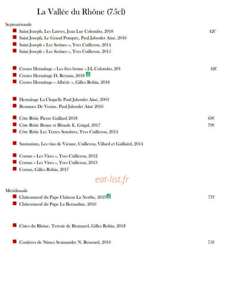 Bistro Ma Bourgogne — carte page 12