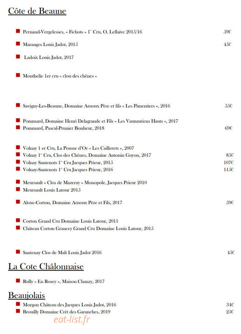 Bistro Ma Bourgogne — carte page 7