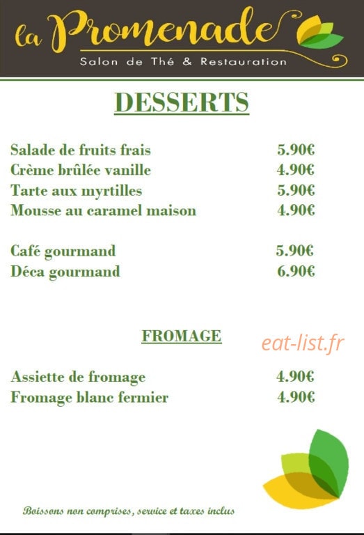 La Promenade — carte page 3