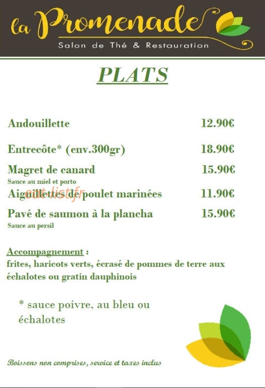 La Promenade — carte page 2