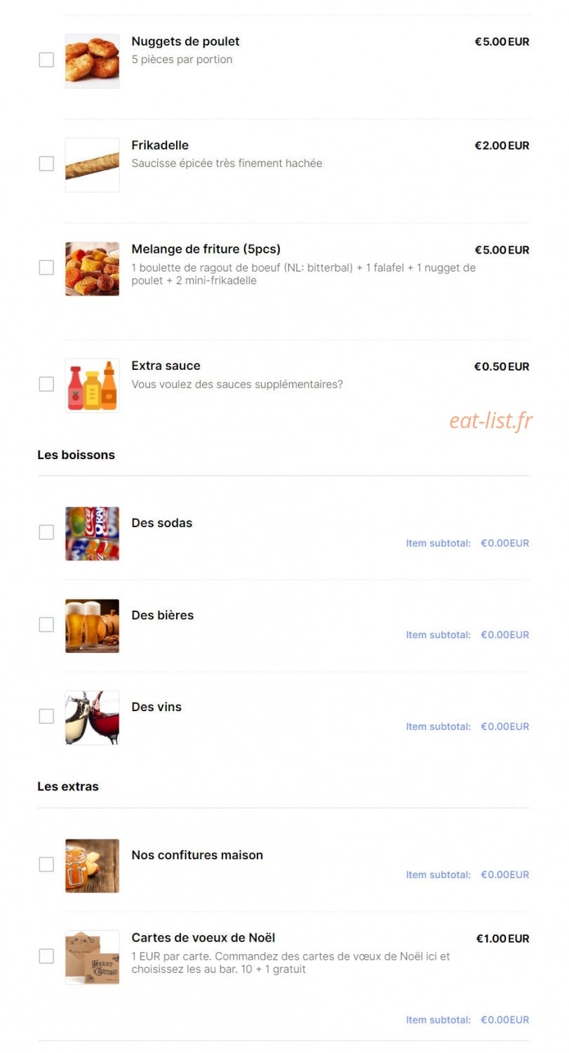 Bar Brinay — carte page 2