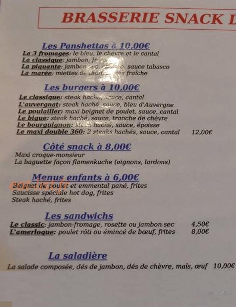 Café du Boulevard — carte page 1