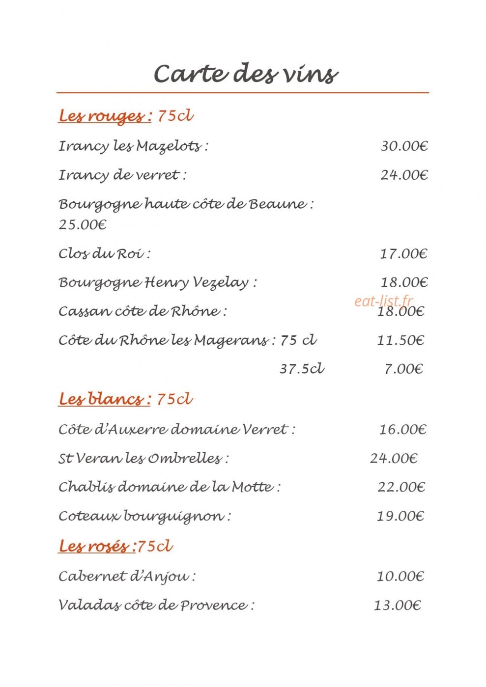 L'Auberge du Crescent — carte page 4