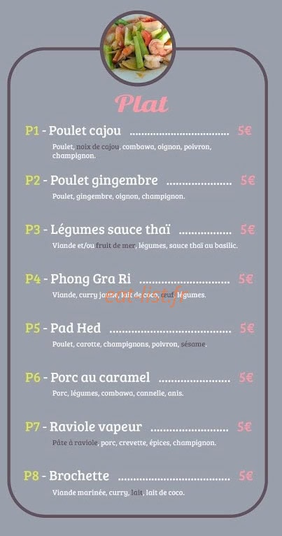 Les Saveurs de Baykham — carte page 3
