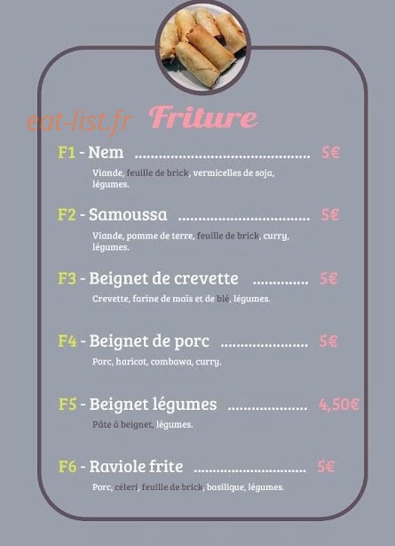 Les Saveurs de Baykham — carte page 4