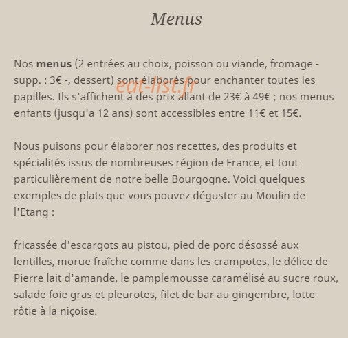 Moulin de l'Etang — carte page 1