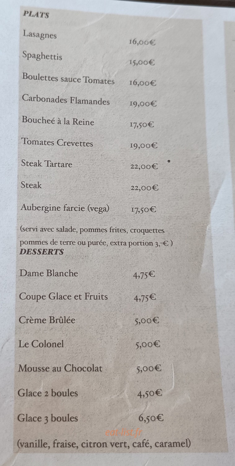 Bistro Luzy — carte page 3