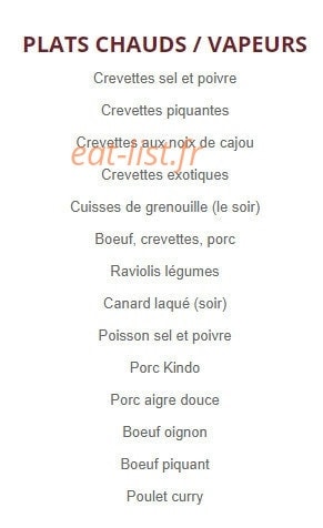 Chez Chau — carte page 3