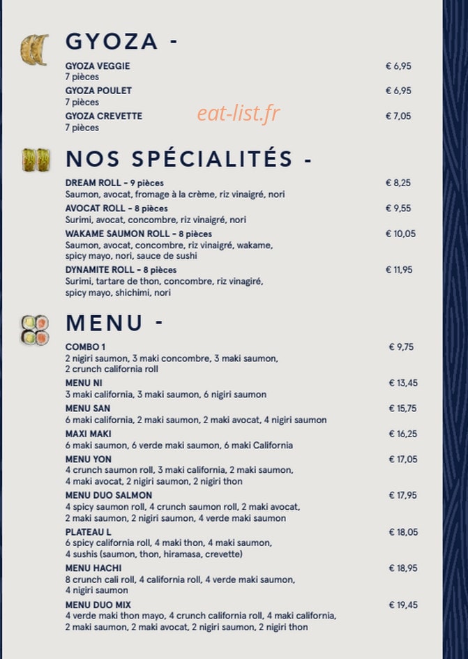 Sushi Daily — carte page 4