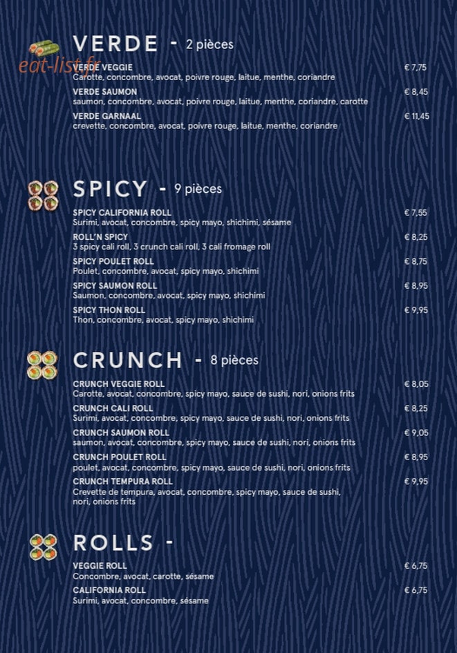 Sushi Daily — carte page 3