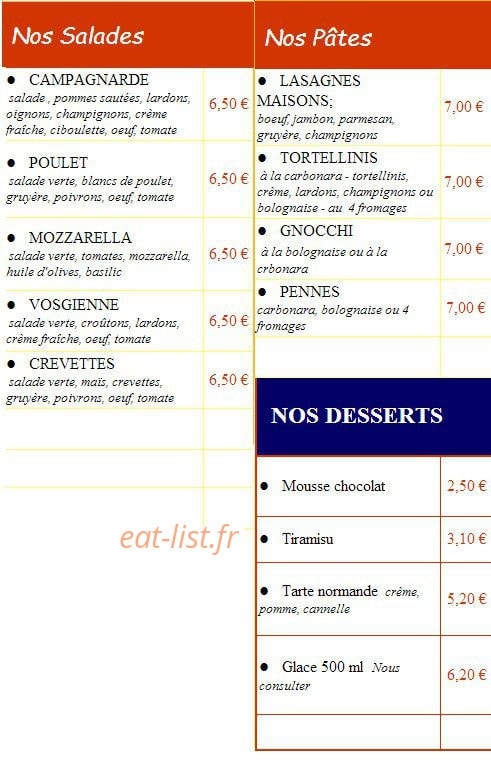 Pizz A Dom — carte page 4