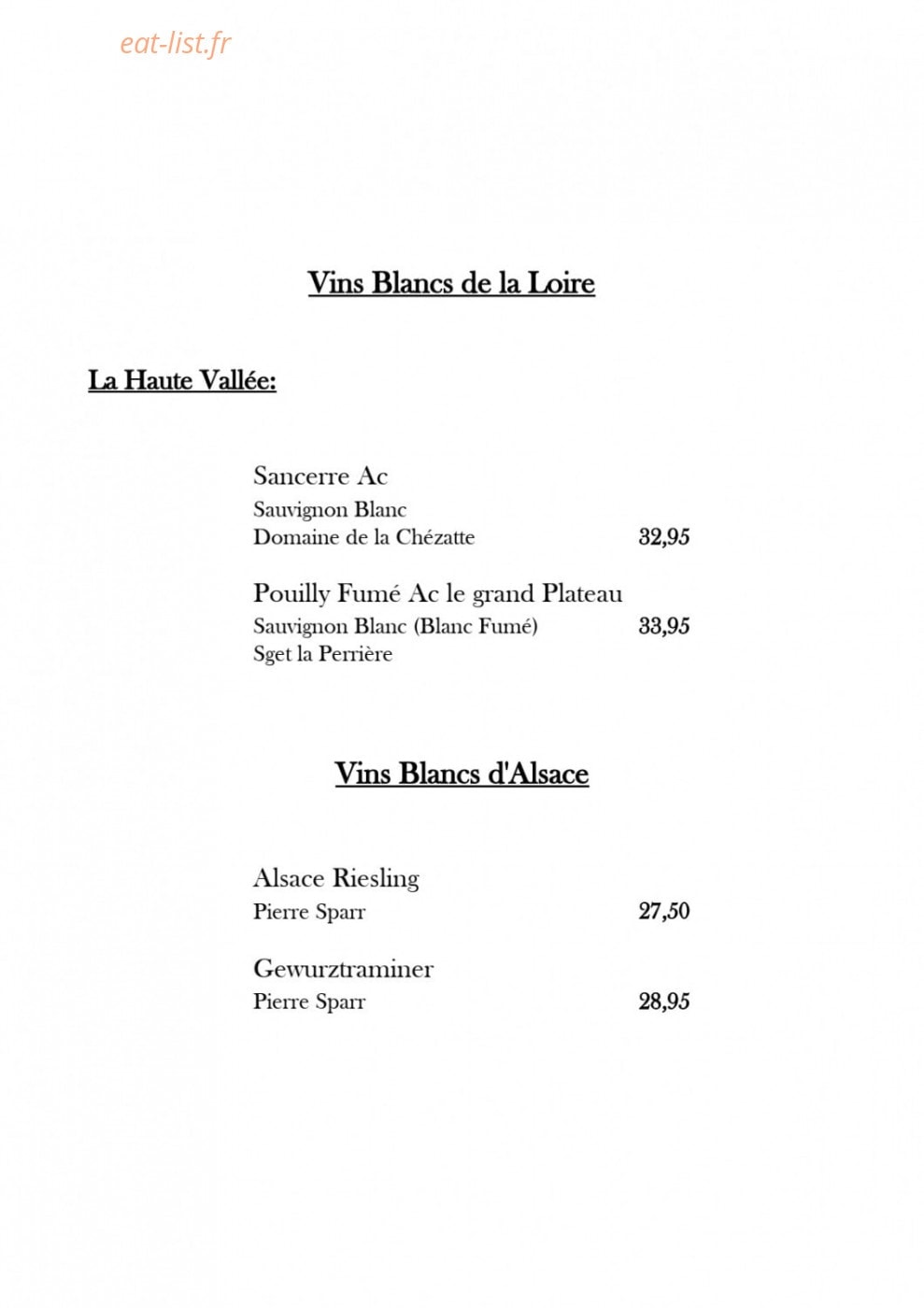 Auberge du Centre — carte page 6