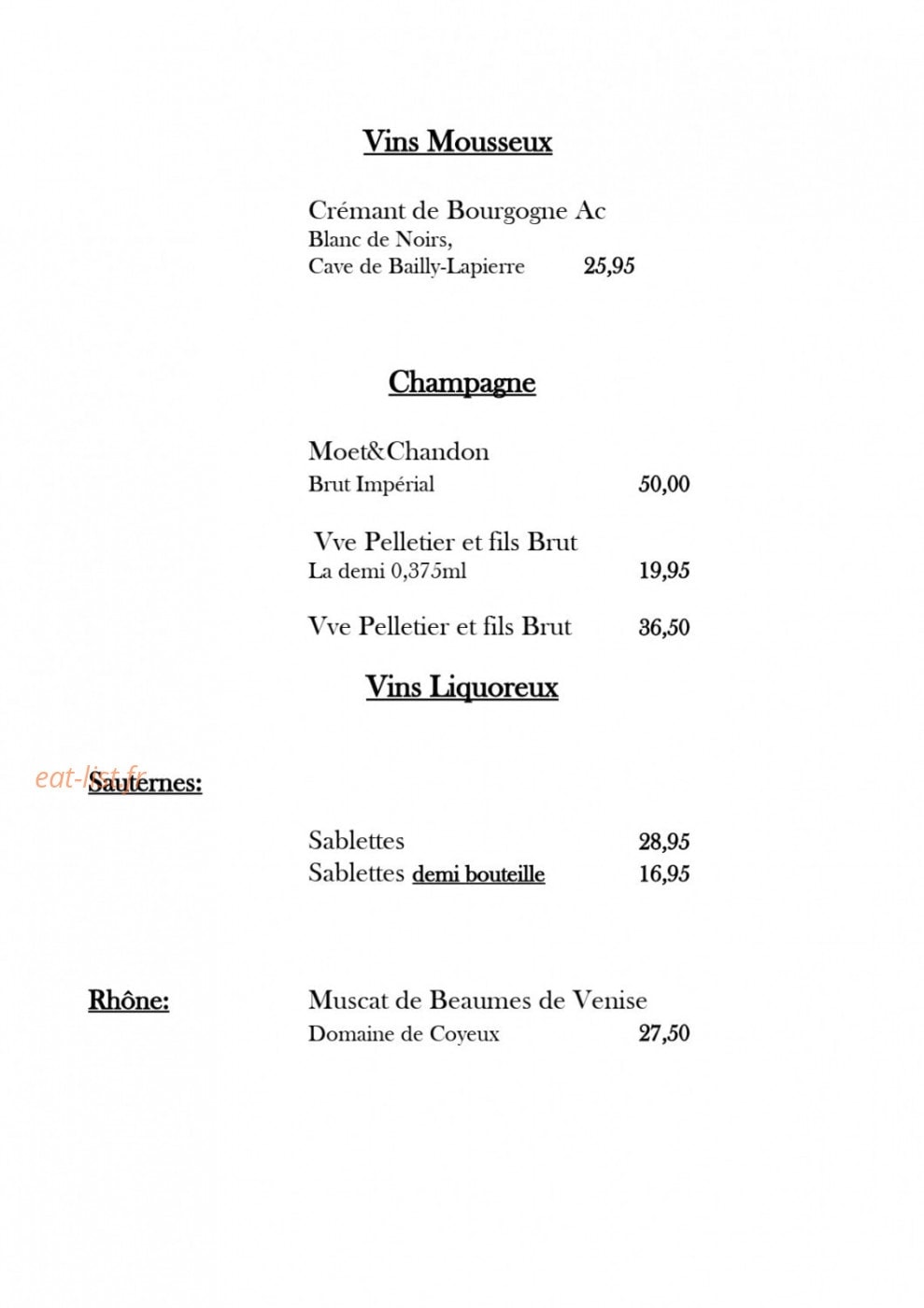 Auberge du Centre — carte page 13