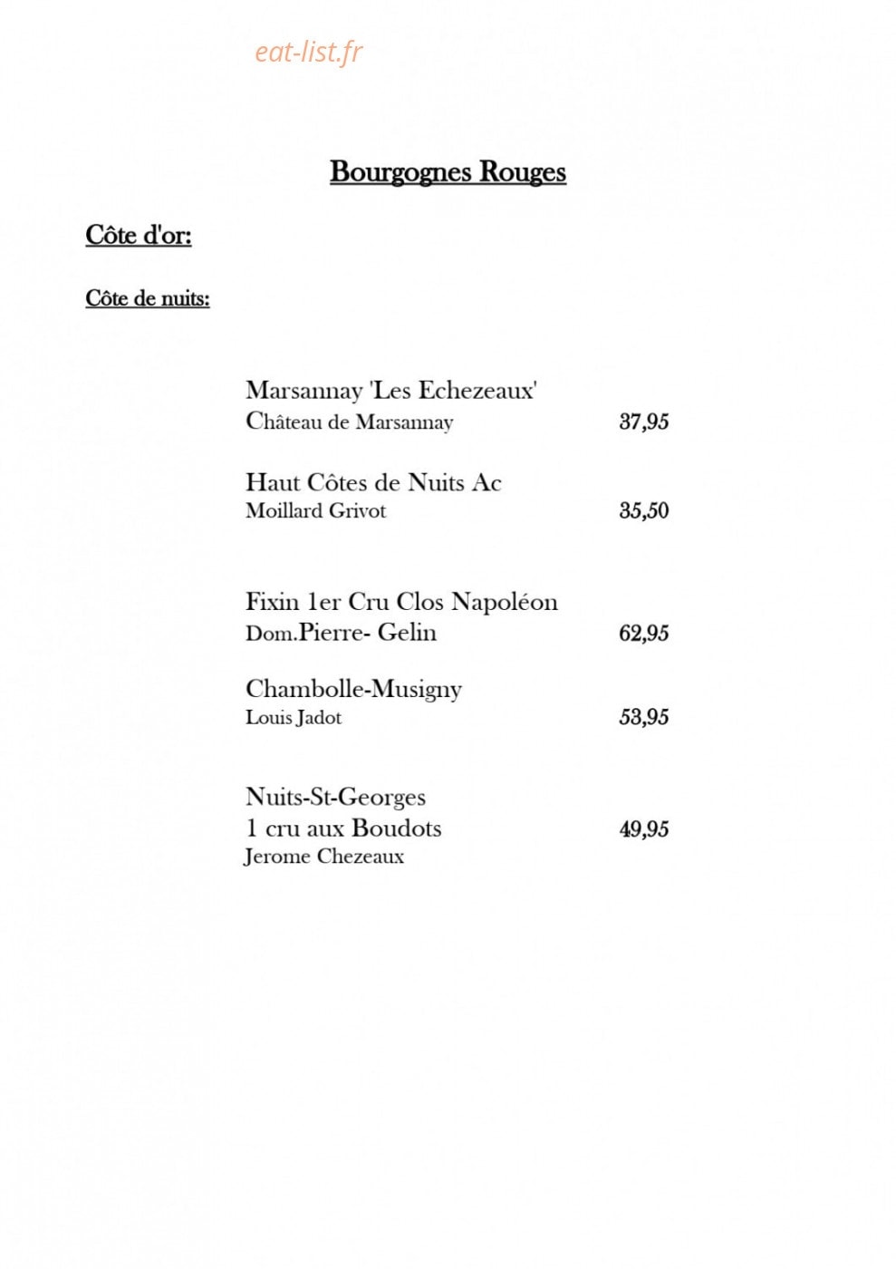 Auberge du Centre — carte page 8