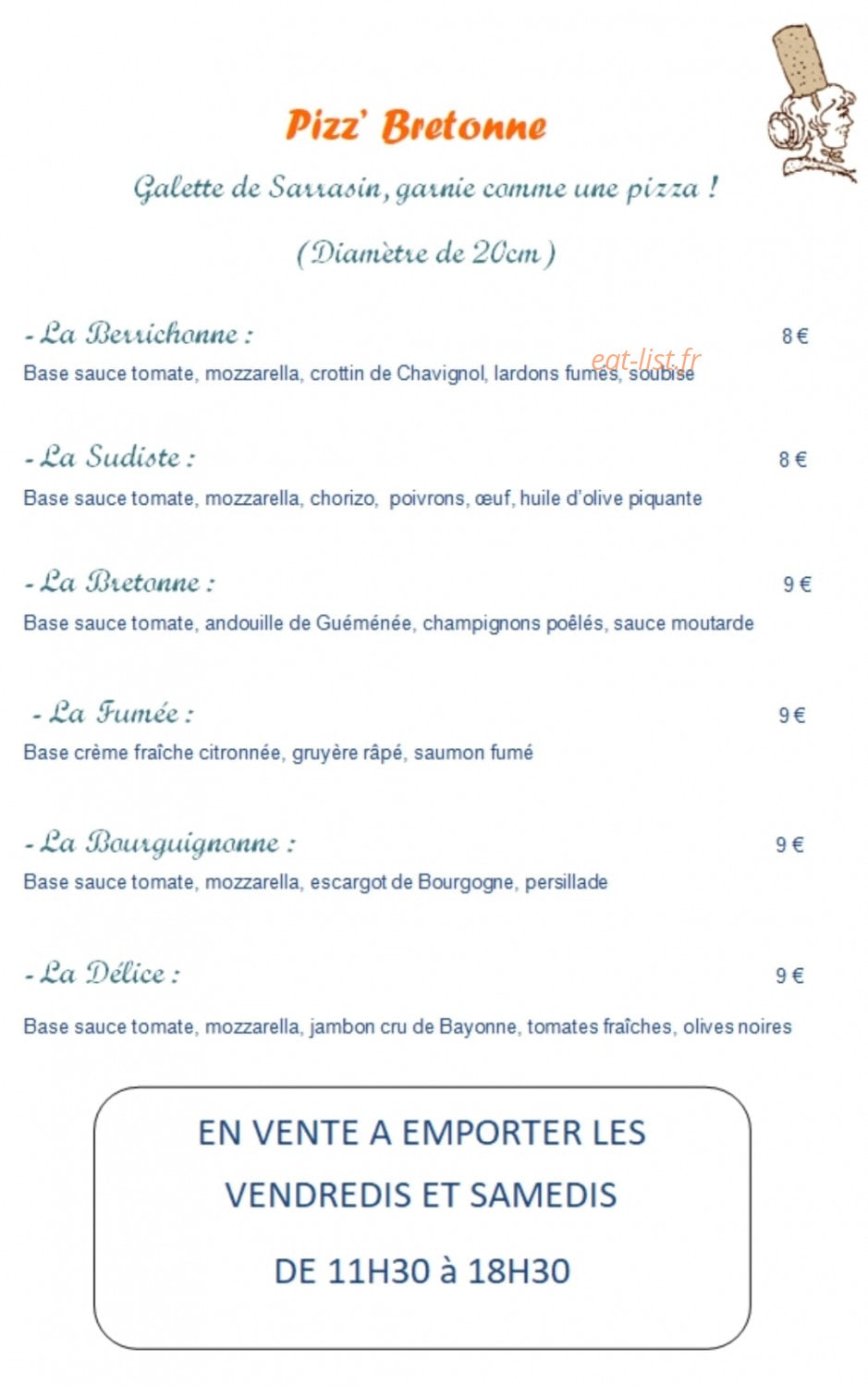 Aux Délices de Bretagne — carte page 3