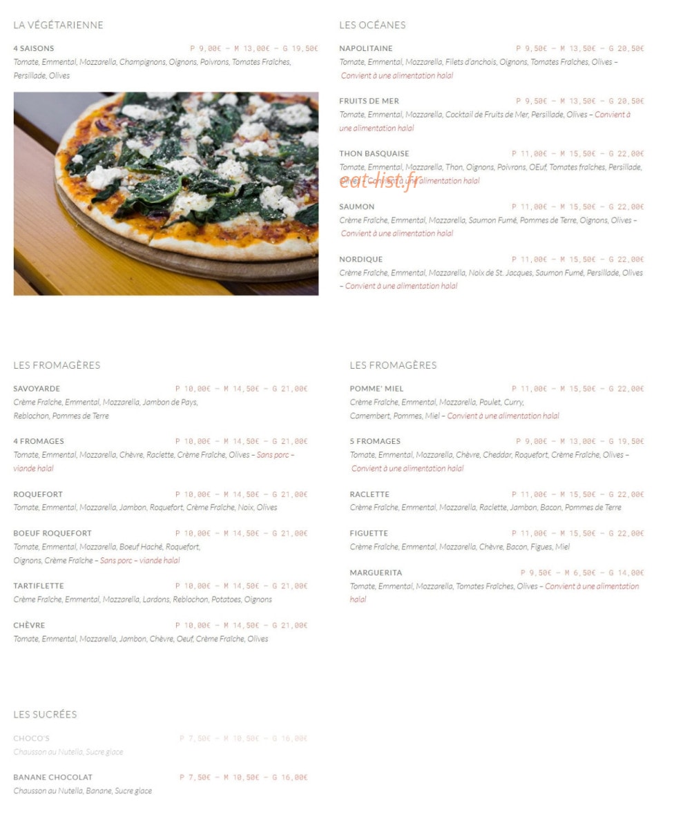 Cosne pizza — carte page 3