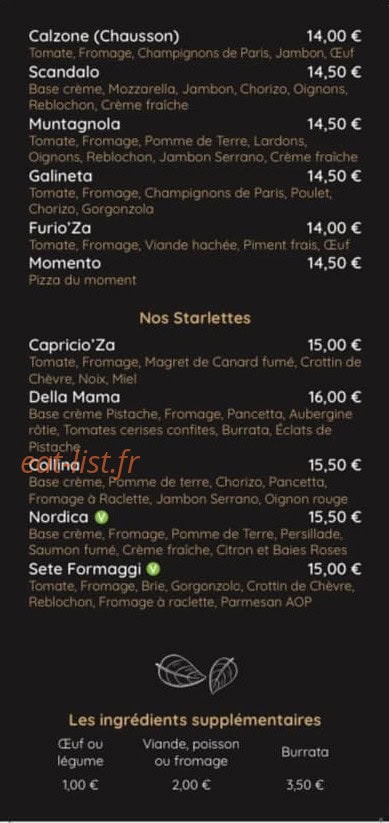 La Delicio'Za — carte page 3