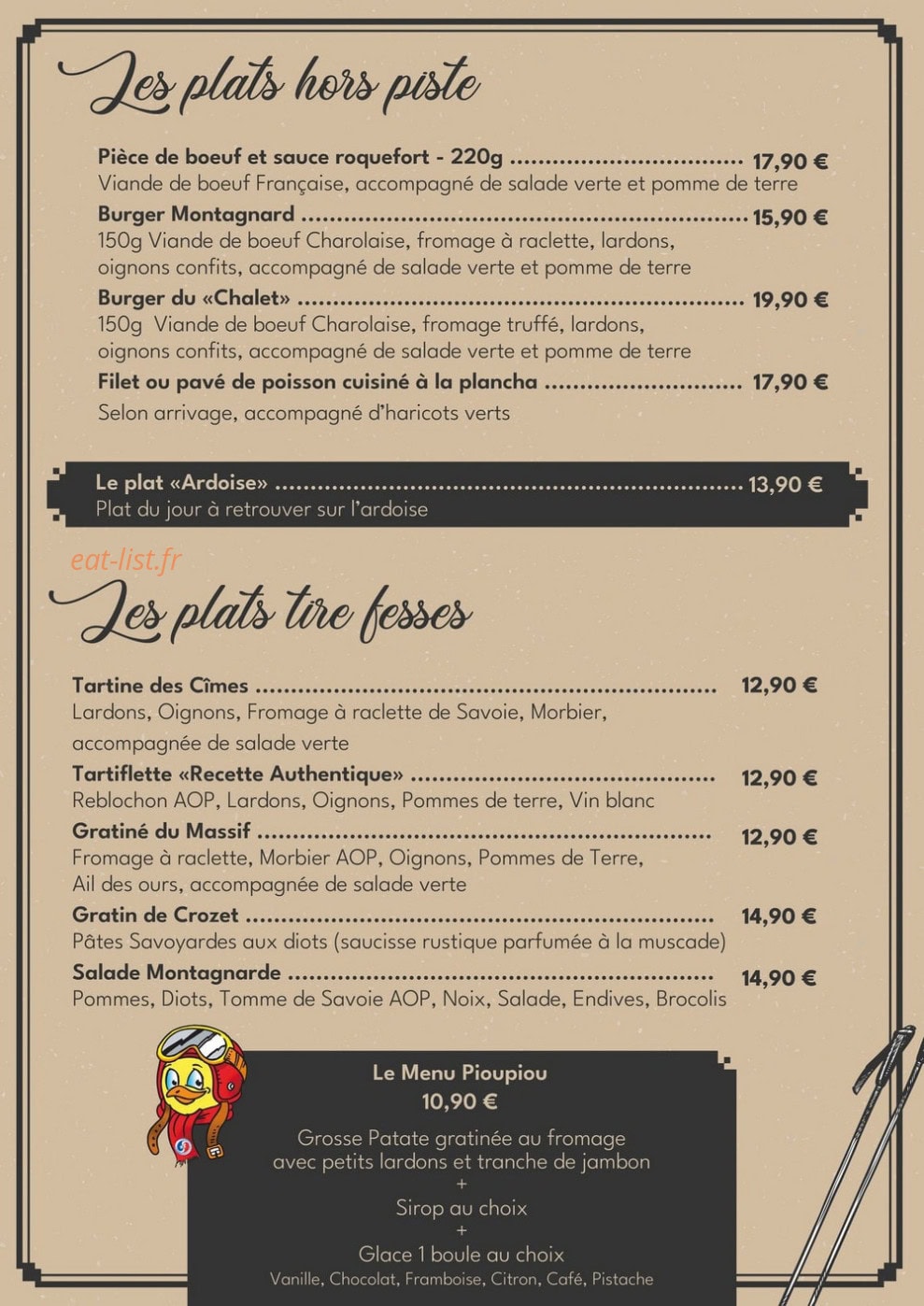 Le Chalet — carte page 4