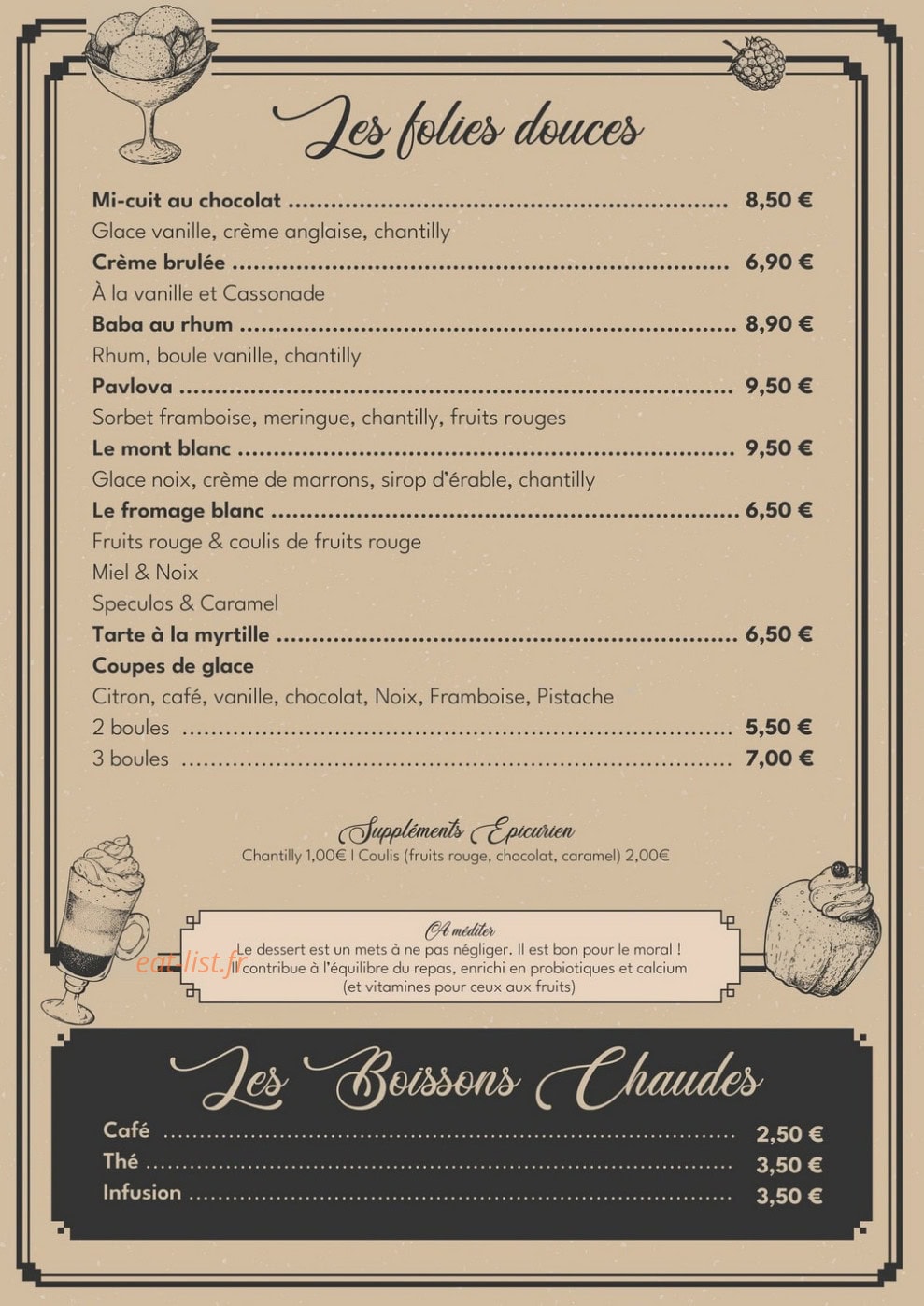 Le Chalet — carte page 2