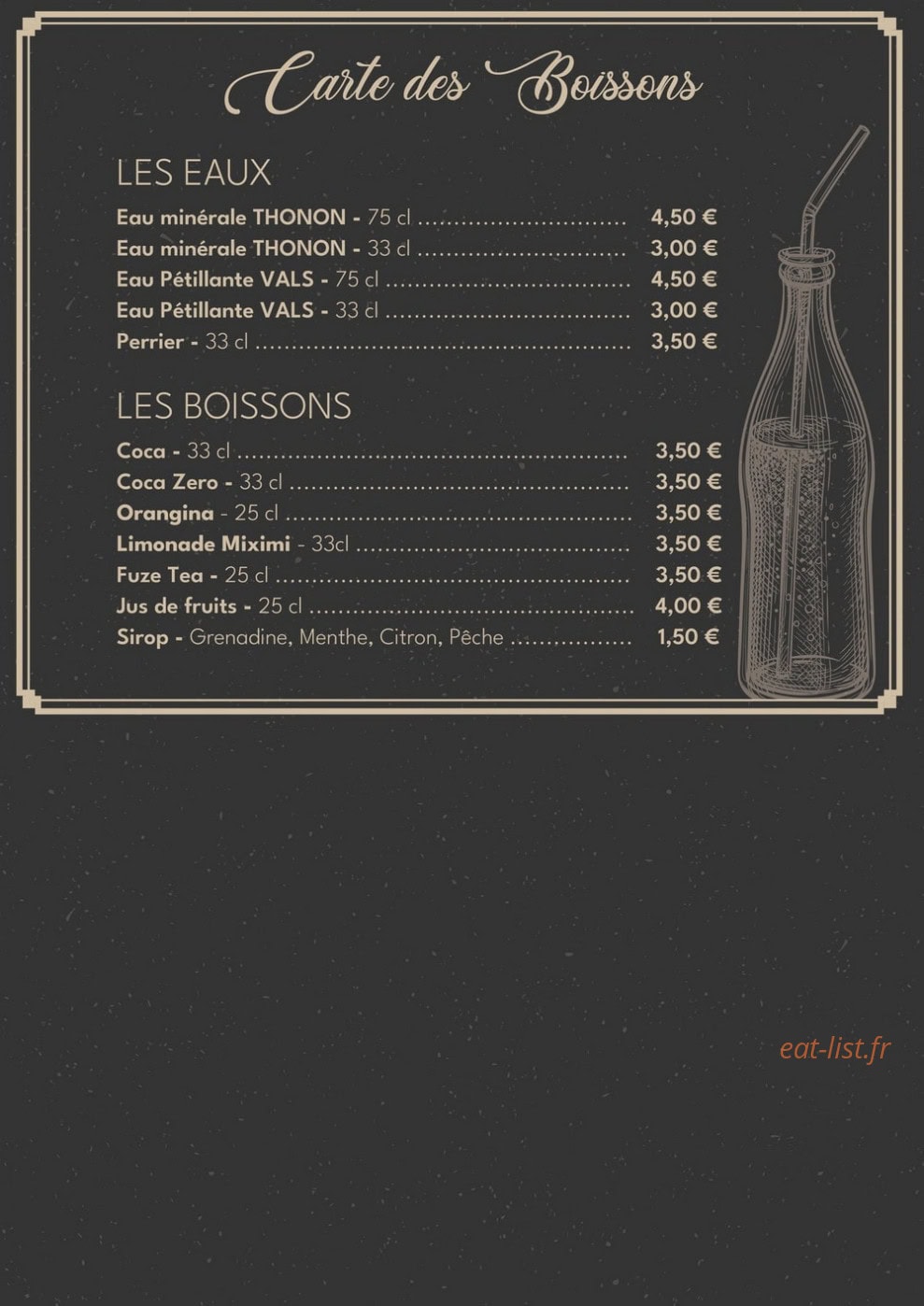 Le Chalet — carte page 6
