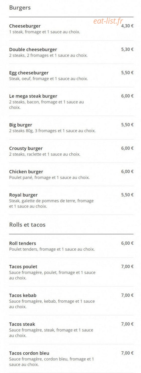 Le Gourmet — carte page 9