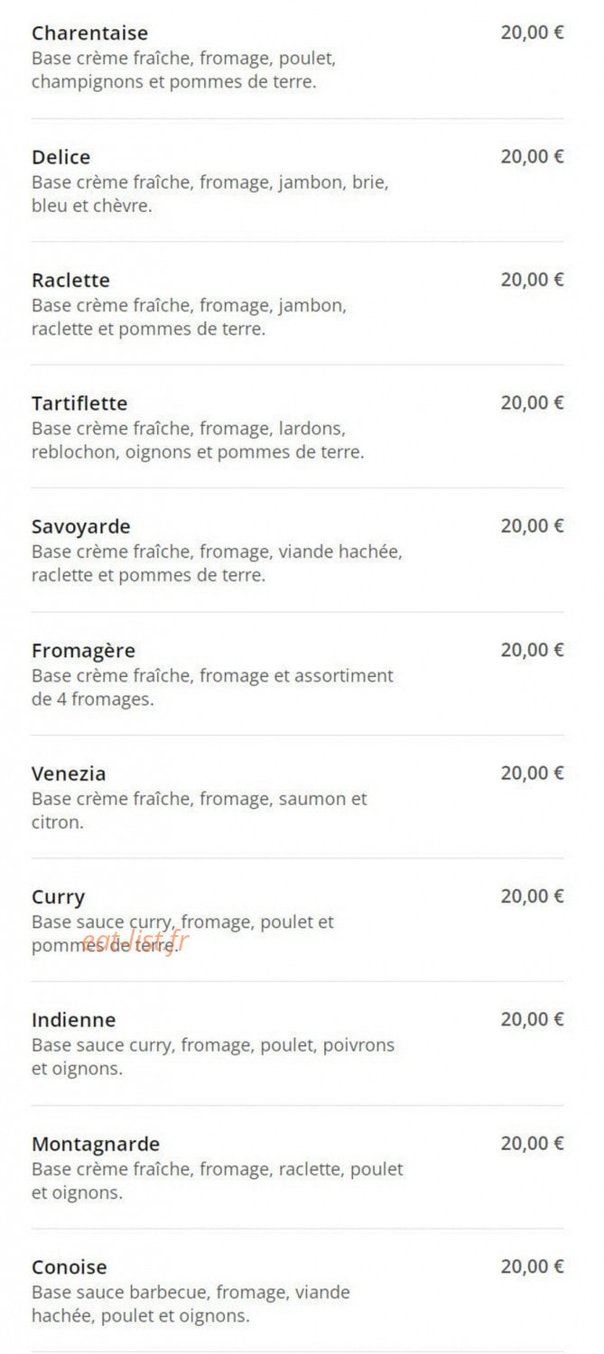 Le Gourmet — carte page 8