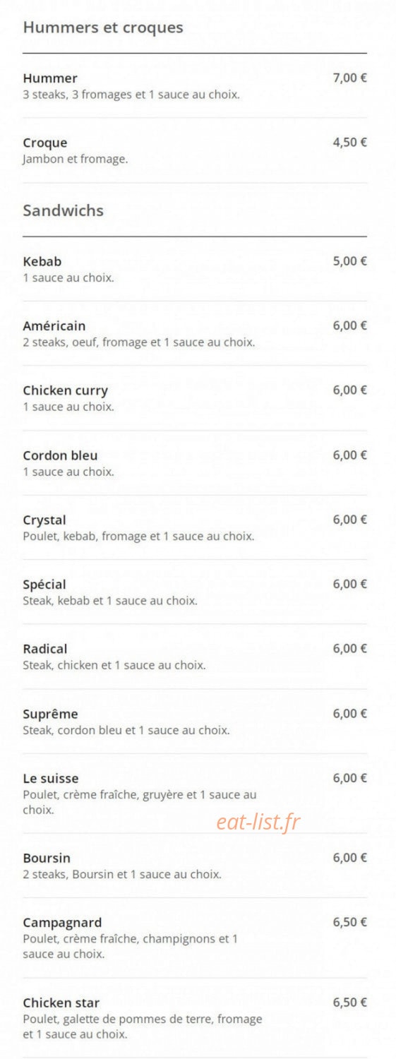 Le Gourmet — carte page 10