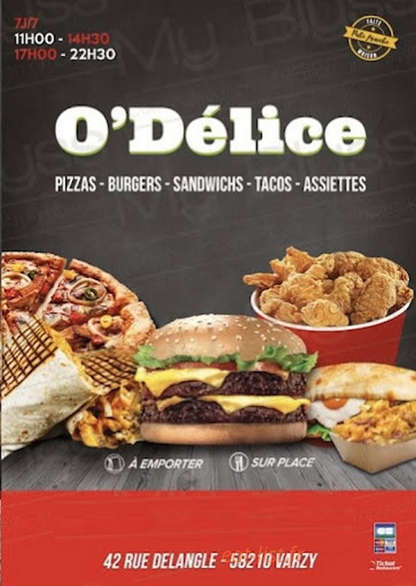 O' Delice — carte page 1