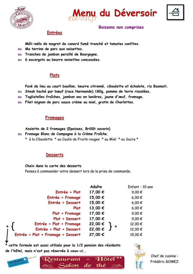 Les grillons du morvan — carte page 1