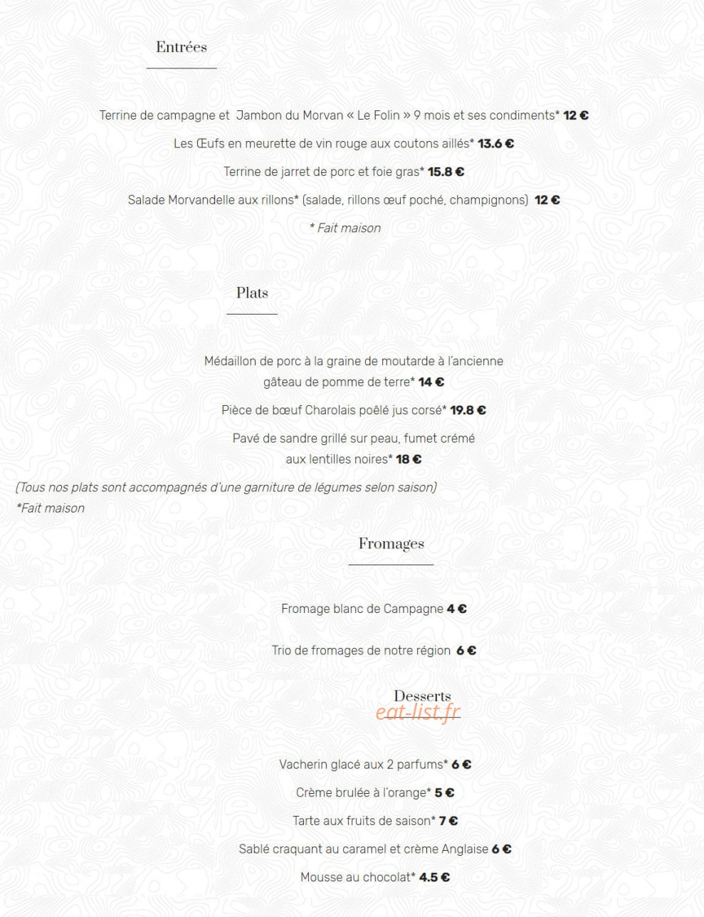 Beau Site — carte page 2