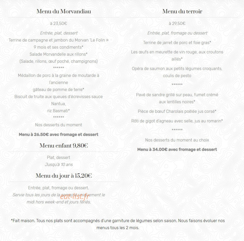 Beau Site — carte page 1
