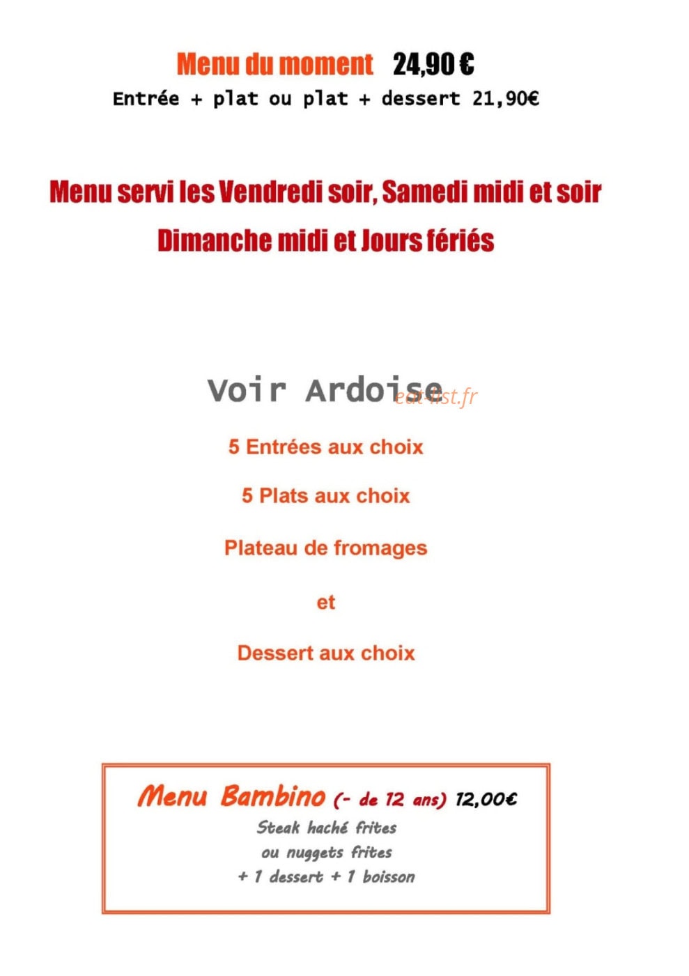 Le Chat Vert — carte page 3