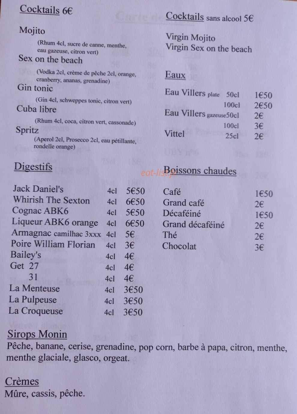 Guinguette à l'orée du bois — carte page 6