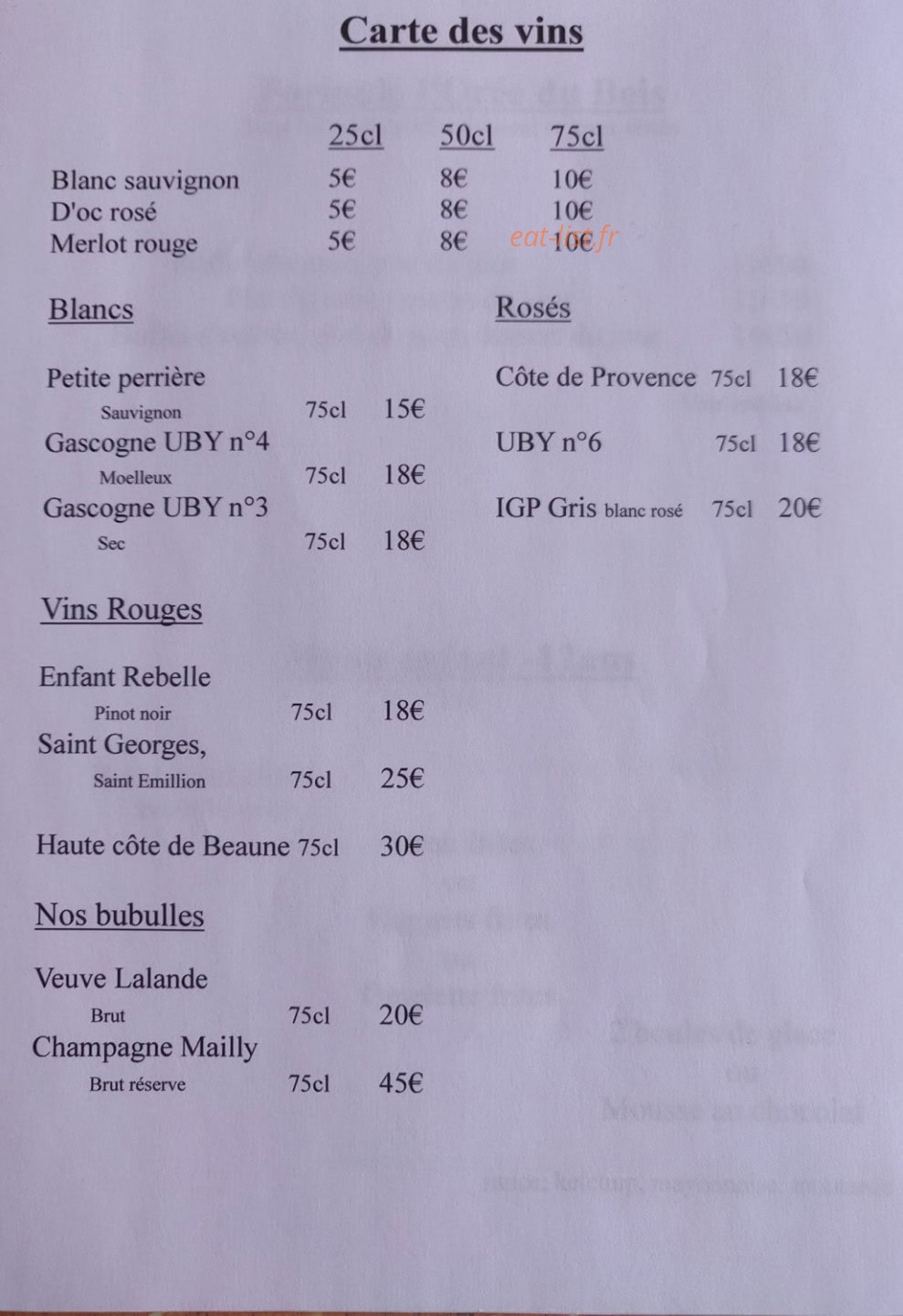 Guinguette à l'orée du bois — carte page 5