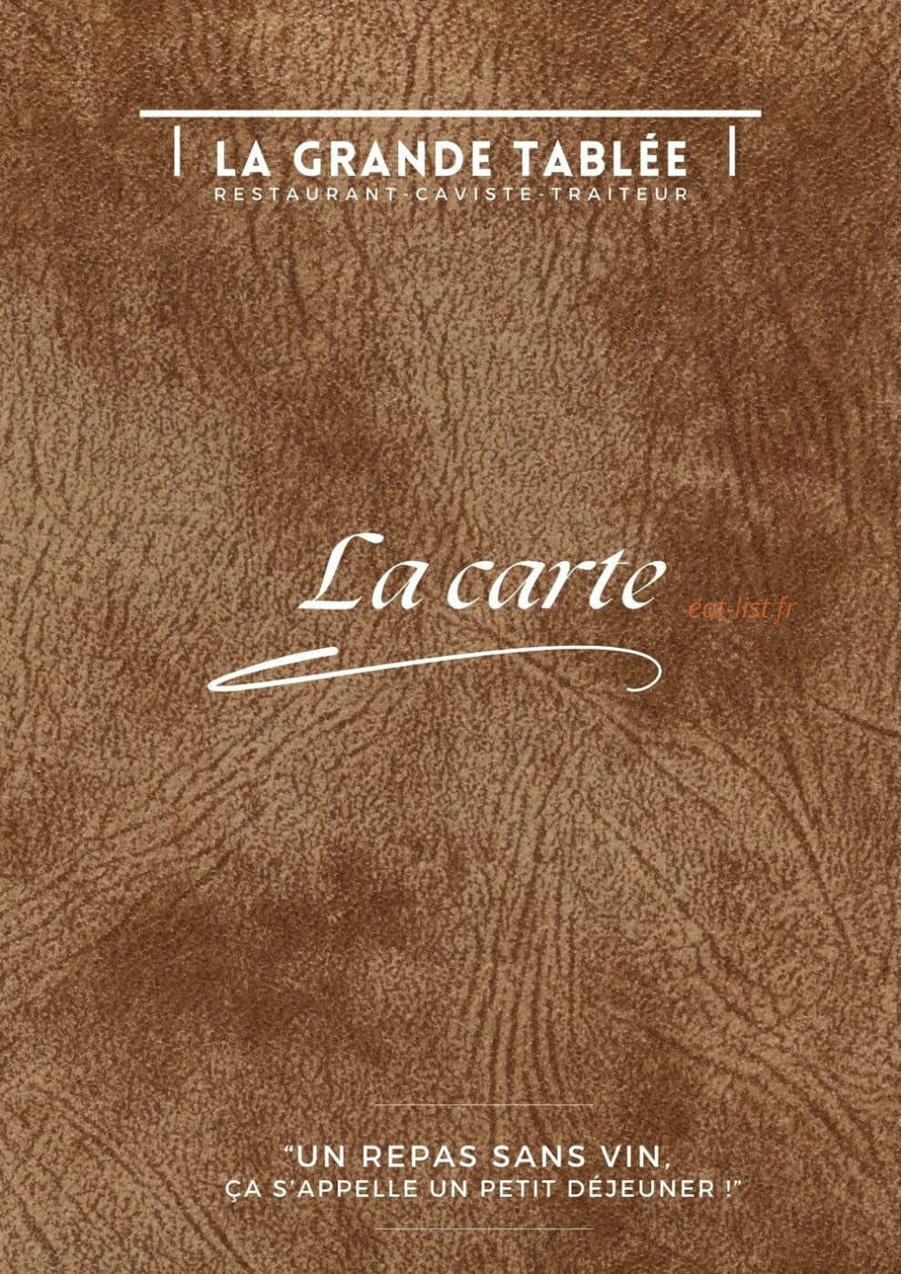 La grande tablée — carte page 1