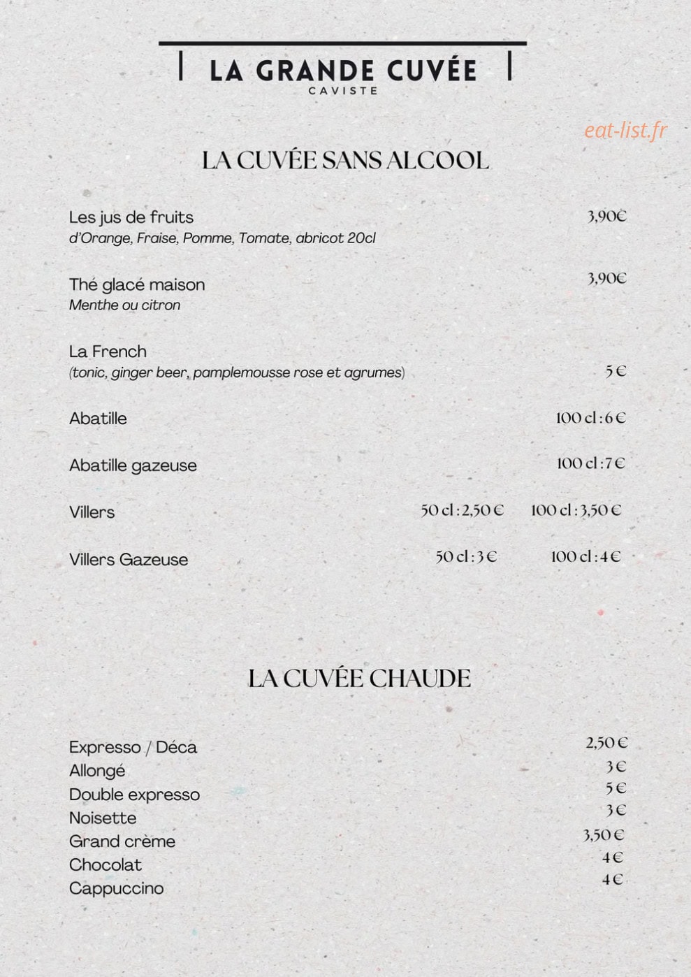 La grande tablée — carte page 5
