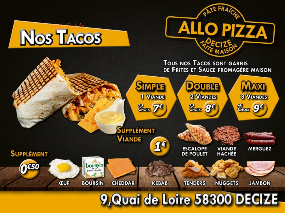 Allo pizza — carte page 4