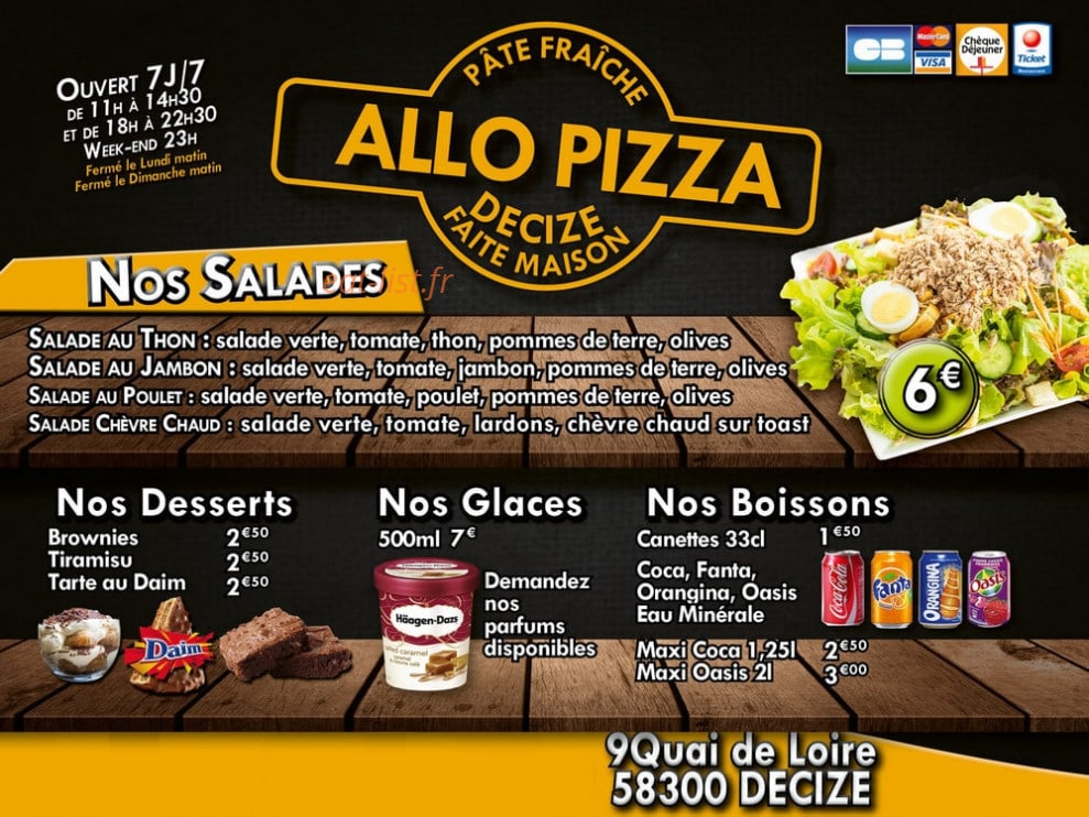 Allo pizza — carte page 8