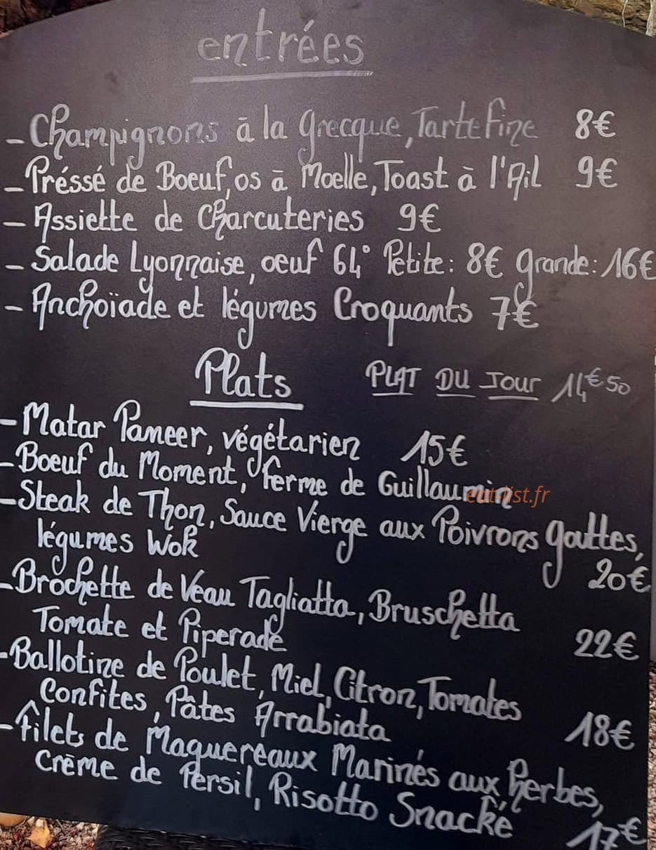 Les Cocottes — carte page 1