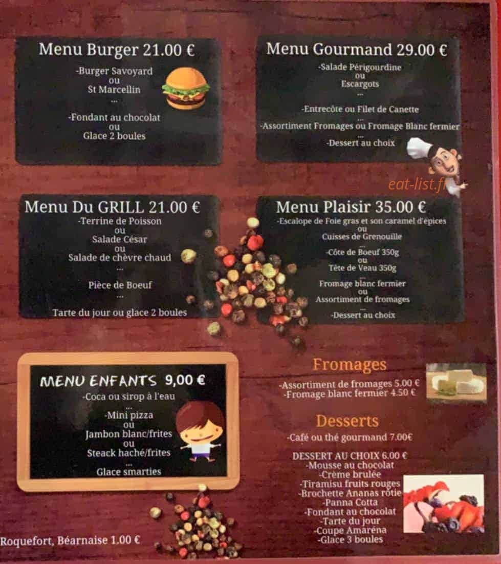 Restaurant le Grill — carte page 3