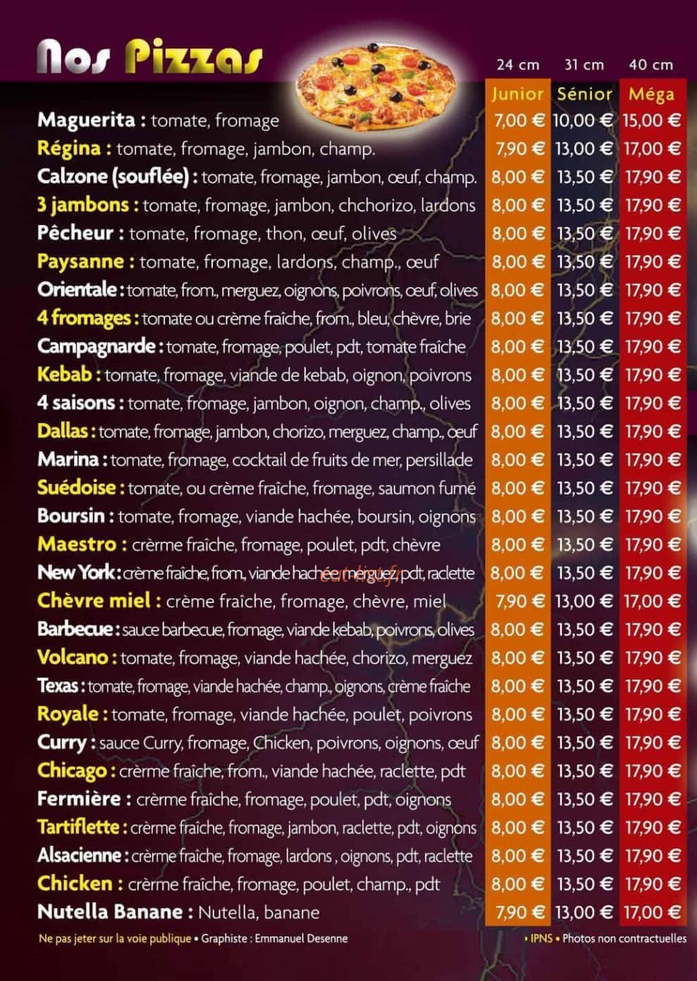 The Taste — carte page 2