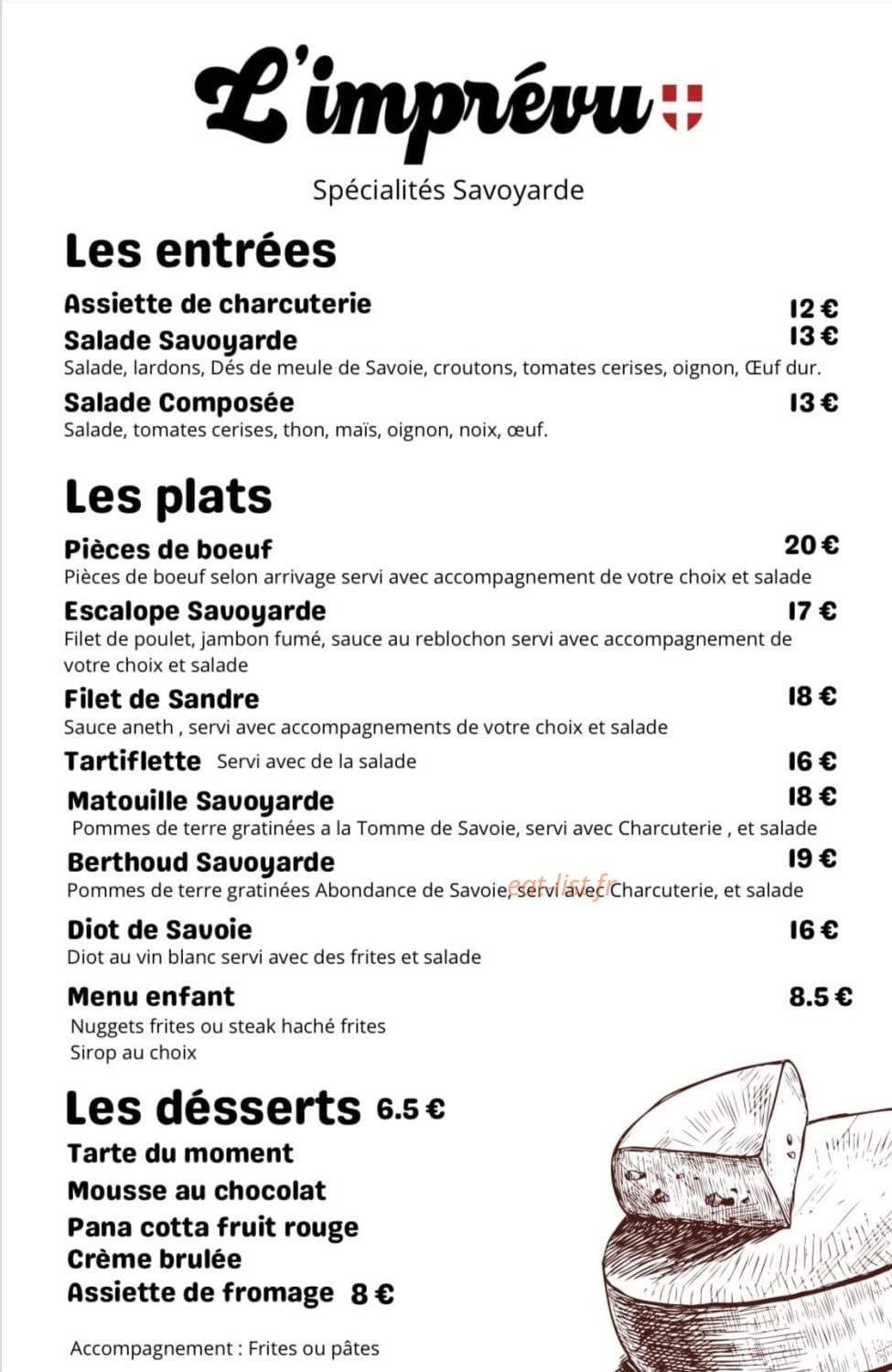 L'imprévu — carte page 1