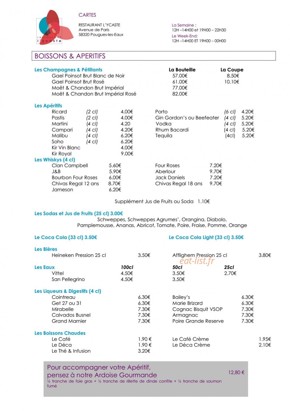 L’Ycaste — carte page 7