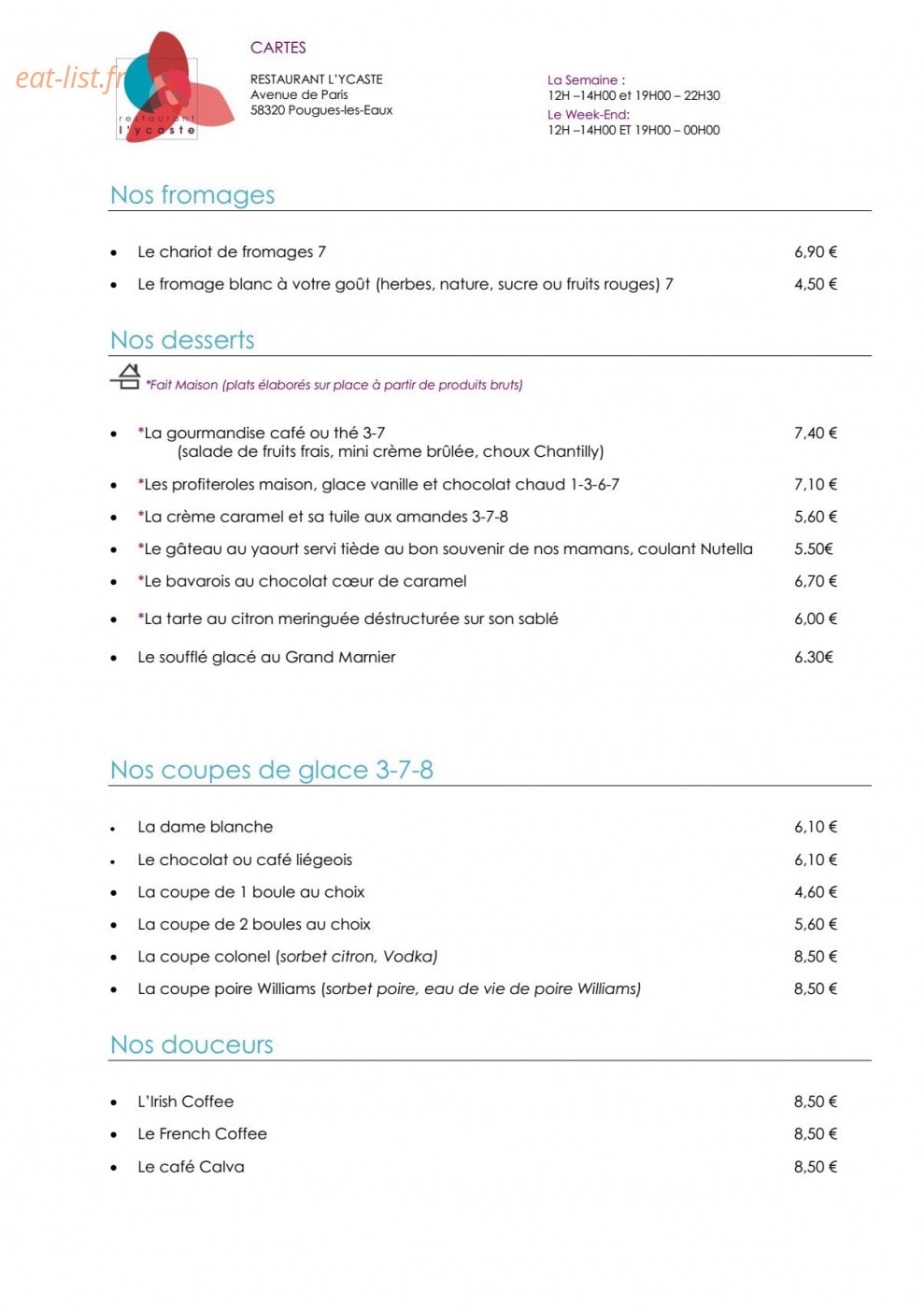 L’Ycaste — carte page 3