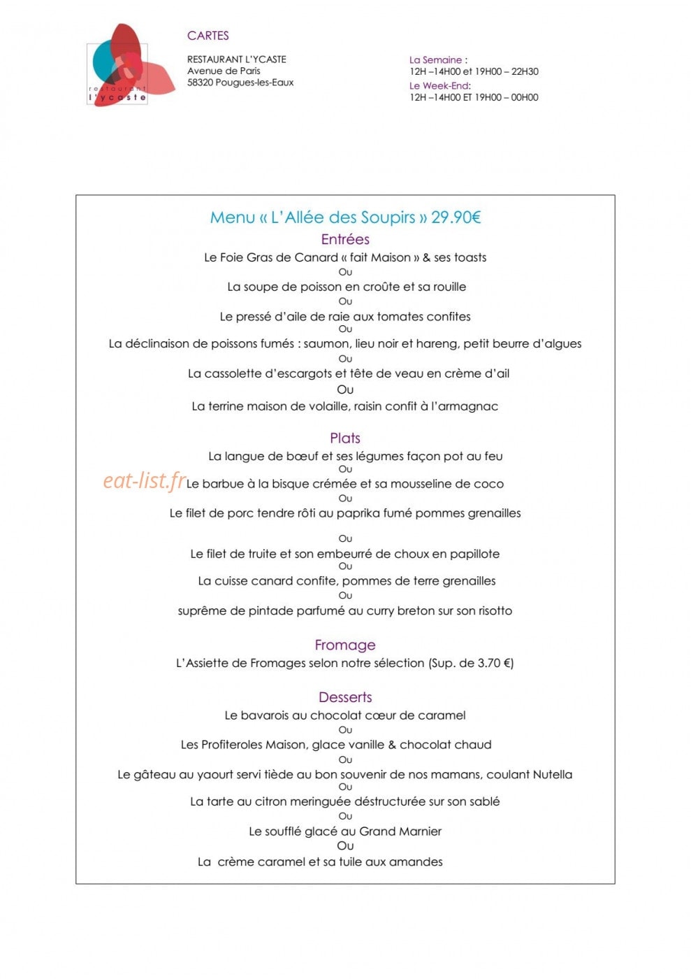 L’Ycaste — carte page 5