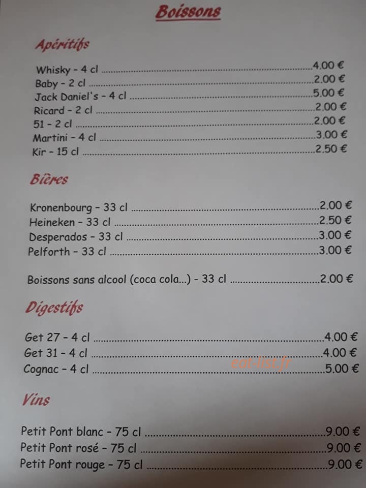 Pizza Cercy — carte page 2