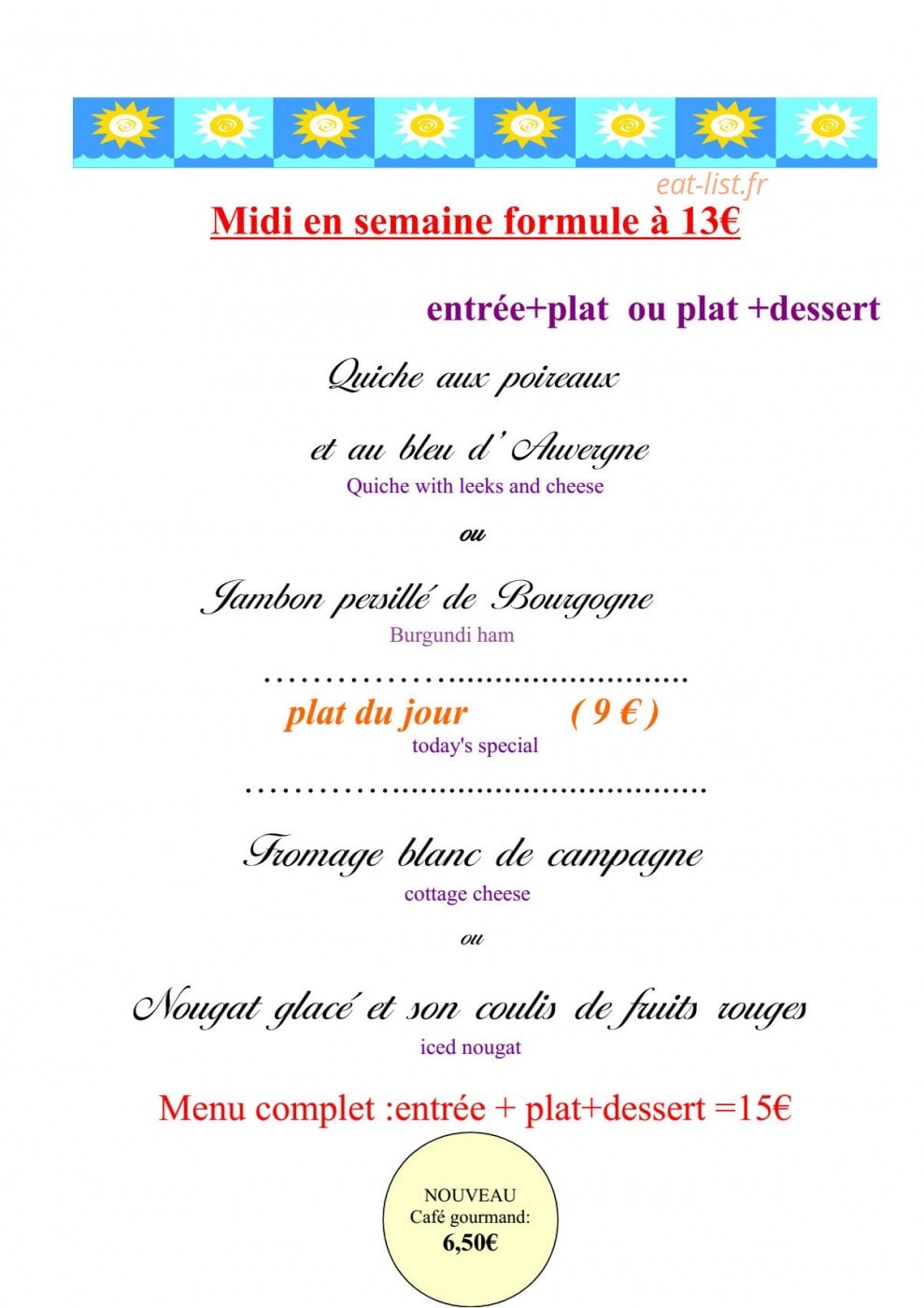 La Pomme d'Or — carte page 4
